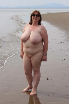 Hot wife  naked on the beach